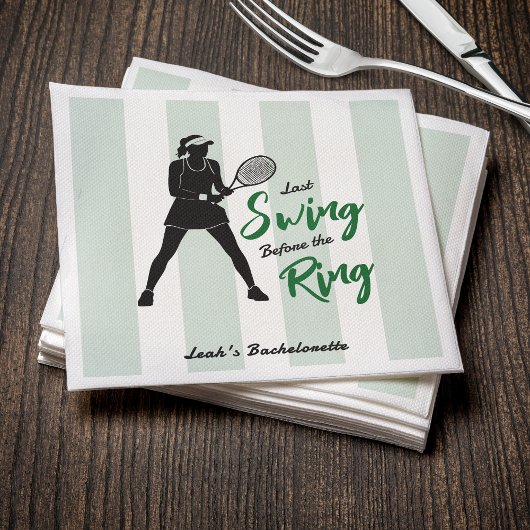 テニス花嫁のラストスイング ビフォア・ザ・リング スタンダードカクテルナプキン