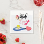 テニス花嫁の分隊パーティー スタンダードカクテルナプキン (インサイチュ)