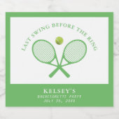 テニス花嫁 ラストスイングビフォーザリング スパークリングワインラベル (シングルラベル)