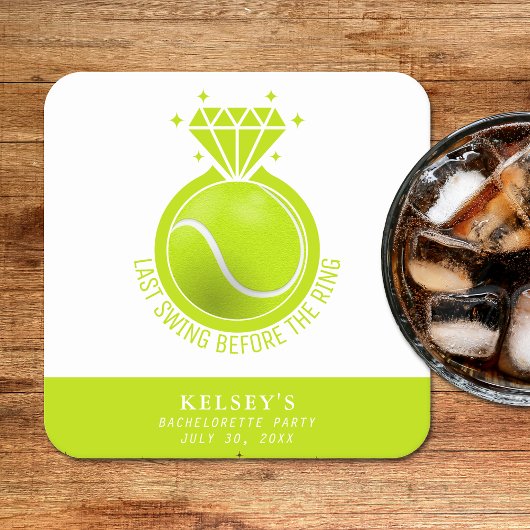 テニス花嫁 ラストスイング ビフォアザリング スクエアペーパーコースター