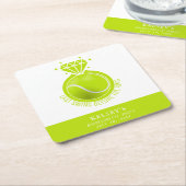 テニス花嫁 ラストスイング ビフォアザリング スクエアペーパーコースター (アングル)