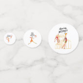 テニス誕生日がテニス選手を応援 コンフェッティ (裏面)