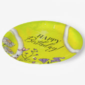 テニス誕生日の選手のためのテニスボール ペーパープレート (アングル)