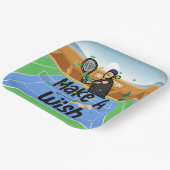 テニス誕生日の願い事 ペーパープレート (傾斜あり)