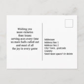 🎾 🖤テニス誕生日はがき ポストカード (裏面)