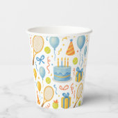 テニス誕生日をテーマにしたパーティー 紙コップ (裏面)