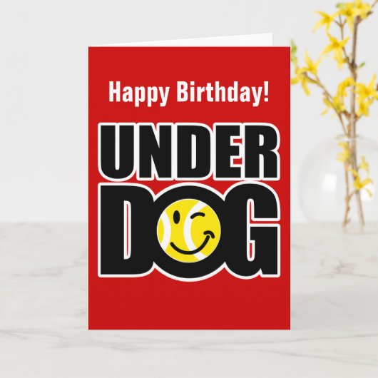 テニス誕生日カード(おもしろい引用文) カード (黄色い花)