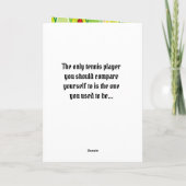 テニス誕生日カード、カスタマイズ可能なカード カード (裏面)