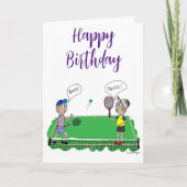 テニス誕生日カード カード (正面)