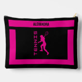 テニス誕生日ギフト、テニス選手ガール、 アクセサリーポーチ (裏面)