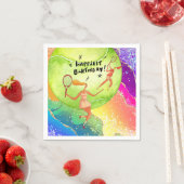 テニス誕生日テニスプレーヤー水彩用 スタンダードカクテルナプキン (インサイチュ)