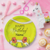 テニス誕生日テニス紙 ペーパープレート (パーティー)