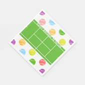 テニス誕生日パーソナライズされたナプキンス スタンダードランチョンナプキン (角)