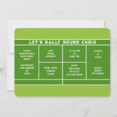 テニス誕生日パーティーの招待状 招待状 (正面)