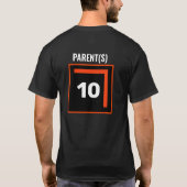 テニス誕生日パーティーの親 Tシャツ (裏面)