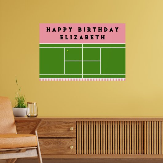 テニス誕生日パーティー ポスター (リビング2)