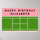 テニス誕生日パーティー ポスター (正面)