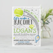 テニス誕生日招待状 招待状 (スタンド正面)