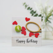 テニス誕生日用ボール付きカード カード (スタンド正面)