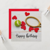 テニス誕生日用ボール付きカード カード (正面/裏面インサイチュ)