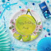 テニス誕生日選手パーティー水彩 ペーパープレート (パーティー)