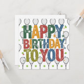 テニス誕生日 カード (正面/裏面インサイチュ)