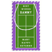 テニス誕生日 スモールペーパーバッグ (裏面)