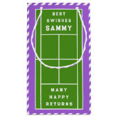 テニス誕生日 スモールペーパーバッグ (裏面)