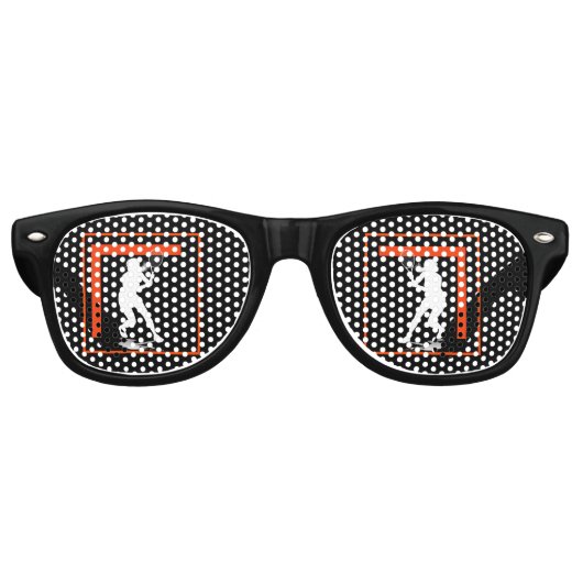 テニス誕生日、テニスガールプレーヤー レトロサングラス (正面)