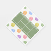 テニス誕生日 パーソナライズされた スタンダードランチョンナプキン (角)