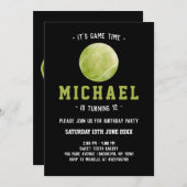 テニス誕生日 招待状 (正面/裏面)