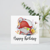 テニス誕生日（球花） カード (スタンド正面)
