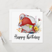 テニス誕生日（球花） カード (正面/裏面インサイチュ)