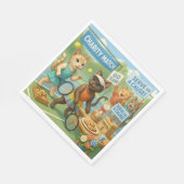 テニス資金集め猫好き スタンダードランチョンナプキン (角)