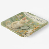 テニス資金集め猫好き ペーパープレート (傾斜あり)