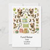 テニス資金集め猫好き 招待状 (正面)