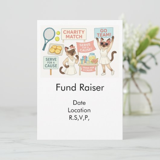 テニス資金集め猫好き 招待状 (スタンド正面)