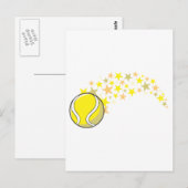 テニス輝くボールスター ポストカード (正面/裏面)