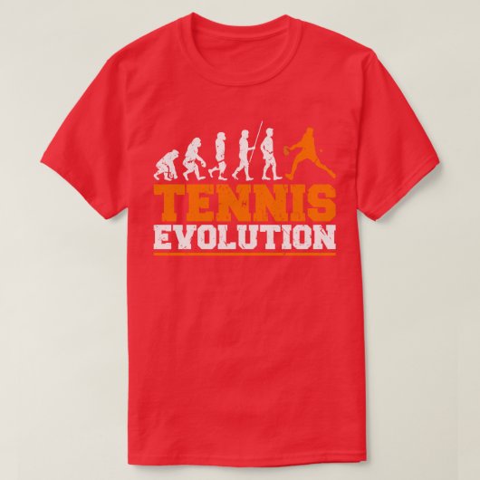 テニス進化型テニス選手 Tシャツ (デザイン正面)