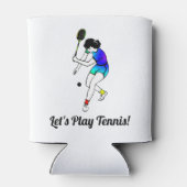 テニス遊しよう!レトロ女子テニス選手 缶クーラー (裏面)