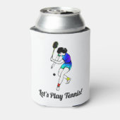 テニス遊しよう!レトロ女子テニス選手 缶クーラー (缶裏面)
