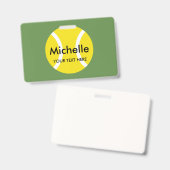 テニス選手およびコーチのための名前をカスタムするのバッジ バッジ (正面＆裏面)