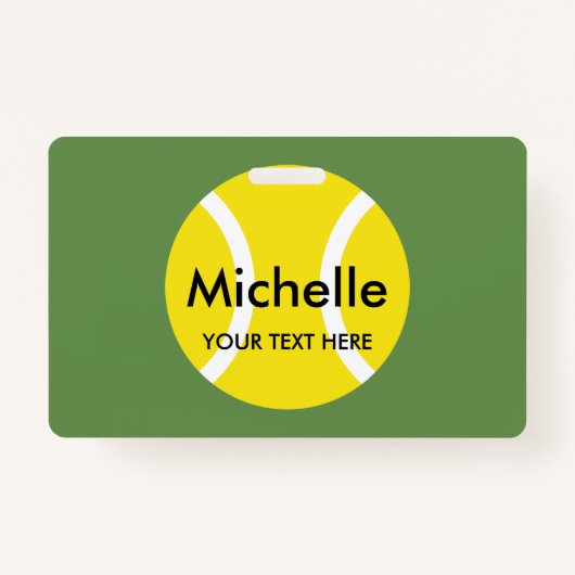 テニス選手およびコーチのための名前をカスタムするのバッジ バッジ (正面)