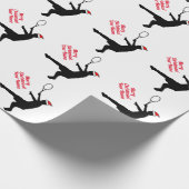 テニス選手とコーチのためのクリスマスラッピング紙 ラッピングペーパー (角)