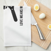 テニス選手とデートしない キッチンタオル (四つ折り)