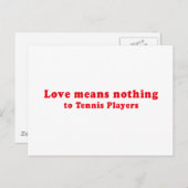 テニス選手にとって愛は何の意味もない ポストカード (正面/裏面)