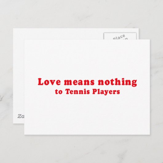 テニス選手にとって愛は何の意味もない ポストカード (正面/裏面)
