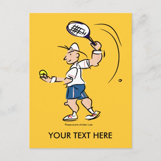 テニス選手のかわいいカード ポストカード (正面)