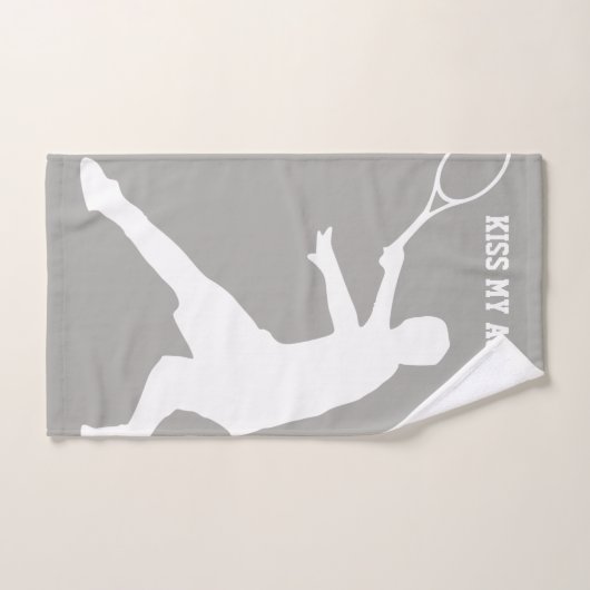 テニス選手のために置かれる私のエースおもしろいなタオルに接吻して下さい バスタオルセット (ハンドタオル)