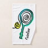 テニス選手のためのキュートなスポーツハンドタオルの贈り物 ハンドタオル (ハンドタオル)